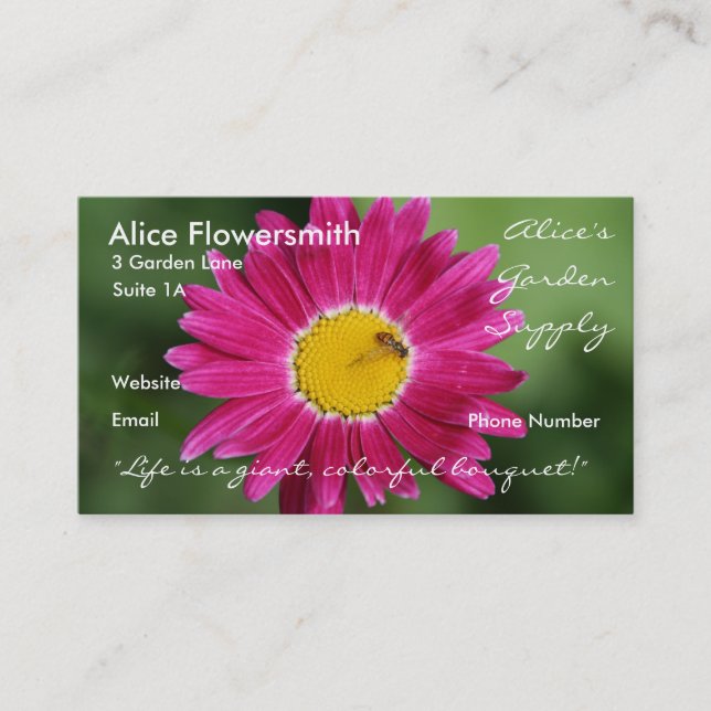 Painted Daisy Business Card (Front)
