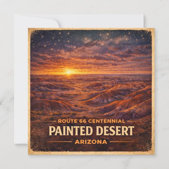 Painted Desert Arizona Horizon Centennial Card (Front)
