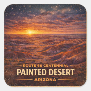 Painted Desert Arizona Sunrise Centennial Square Sticker