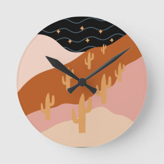  Painted Desert Landscape  Round Clock