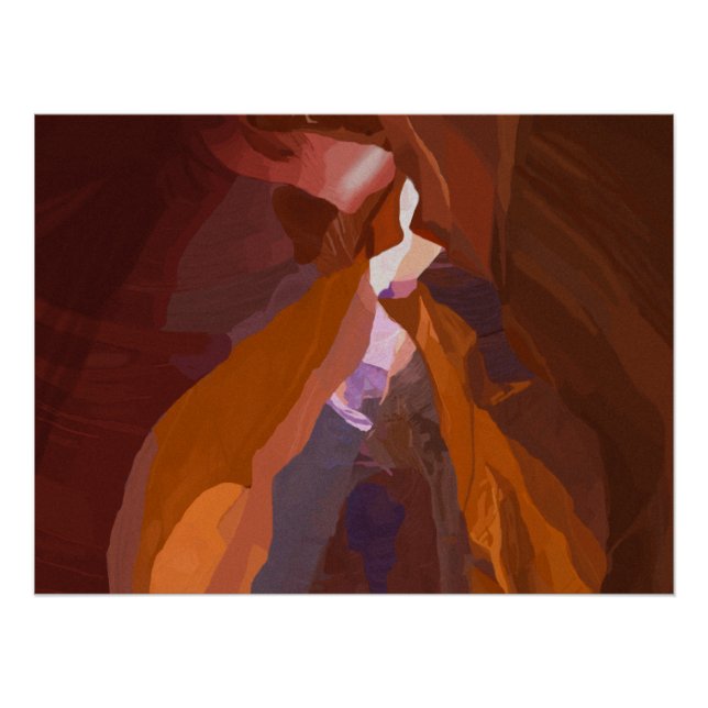 Painted Desert Slot Canyon Landscape Poster (Front)