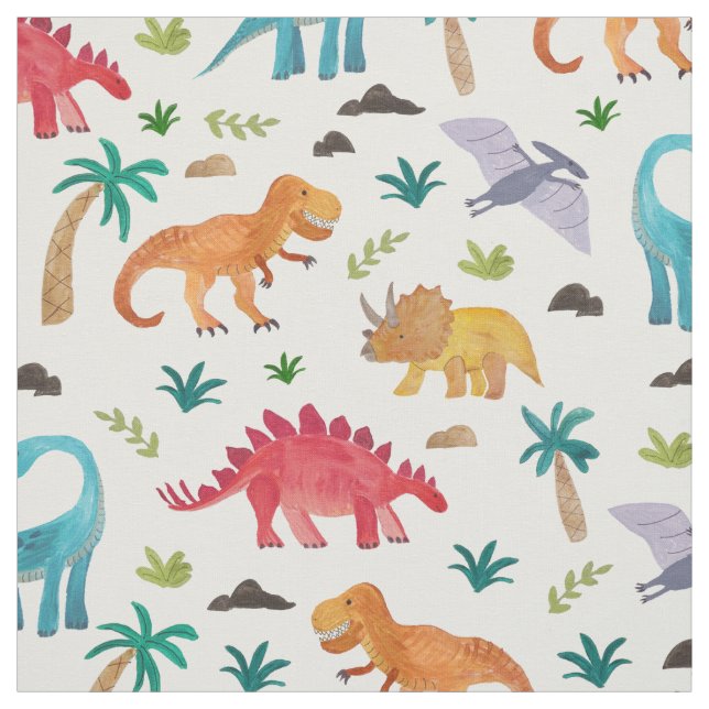 Painted Dinos Fabric (Swatch)