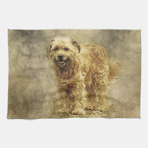 Painted Dog Print Tea Towel
