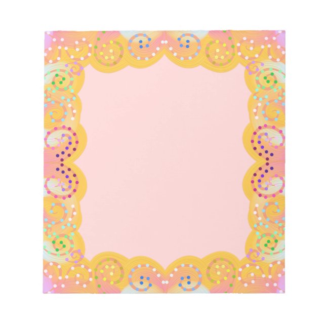 Painted Dots and Swirls You Customise Notepad (Front)
