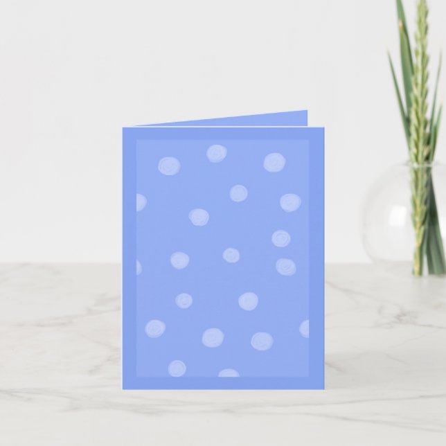 Painted Dots blue Note Card (Front)