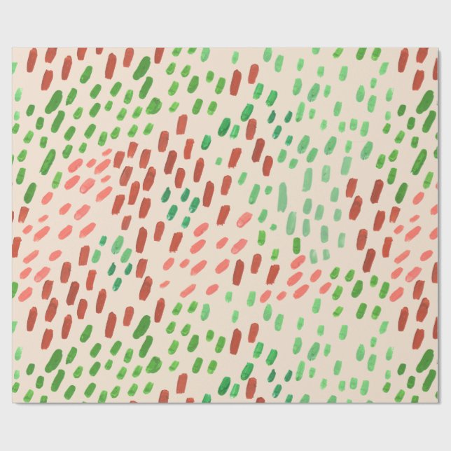Painted Dots Earth Tone Wrapping Paper (Flat)