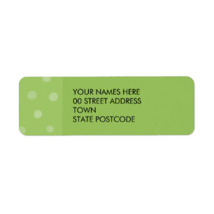 Painted Dots green Return Address Label