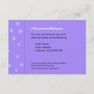 Painted Dots purple Wedding Enclosure Card