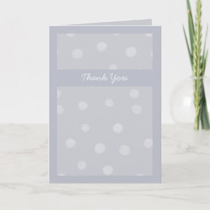 Painted Dots silvery grey Wedding Thank You Card