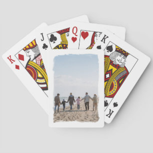 Painted Edges Brush Stroke Frame Custom Photo Playing Cards