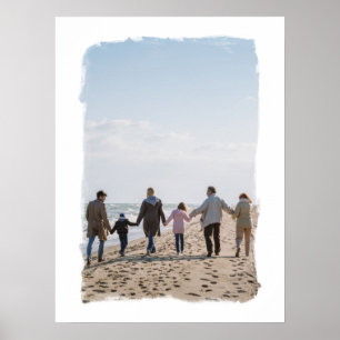 Painted Edges Brush Stroke Frame Custom Photo Poster