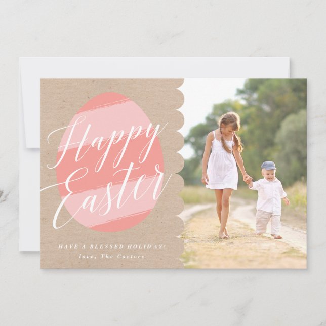 Painted Egg Photo Easter Card (Front)