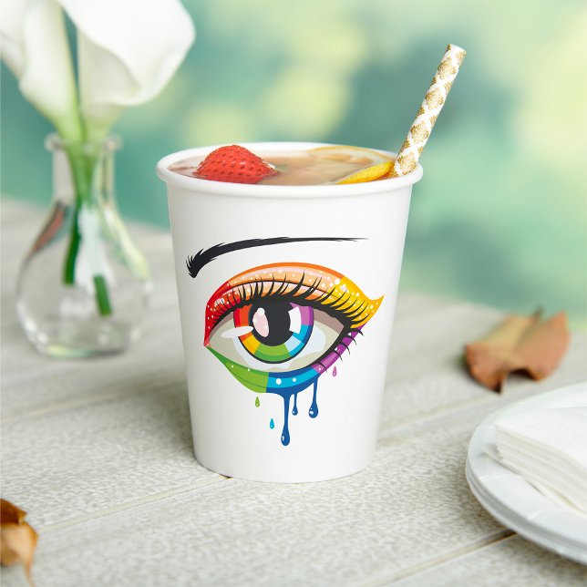 Painted Eye Paper Cups (Creator Uploaded)