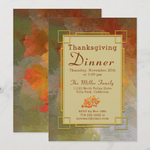 Painted Fall Colours Thanksgiving Invitation