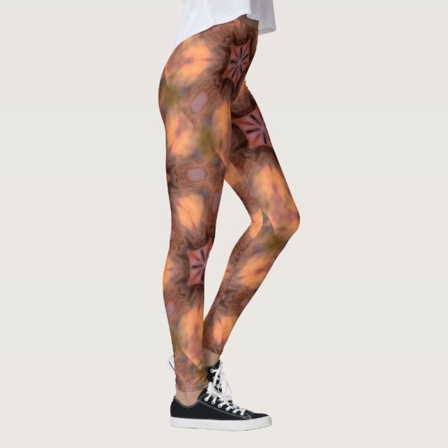 painted flesh-tone flower leggings (Right)