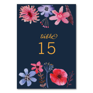 Painted Flora Table Number