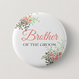 Painted Floral 6 Cm Round Badge