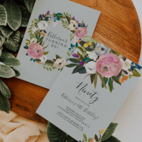 Painted Floral 90th Birthday