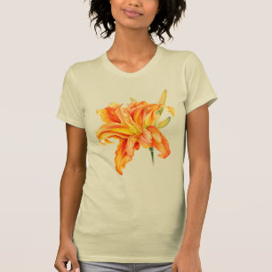 Painted floral art Daylily Hemerocallis t-shirt