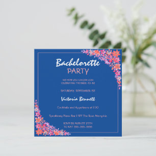 Painted Floral Bachelorette Party Invitation