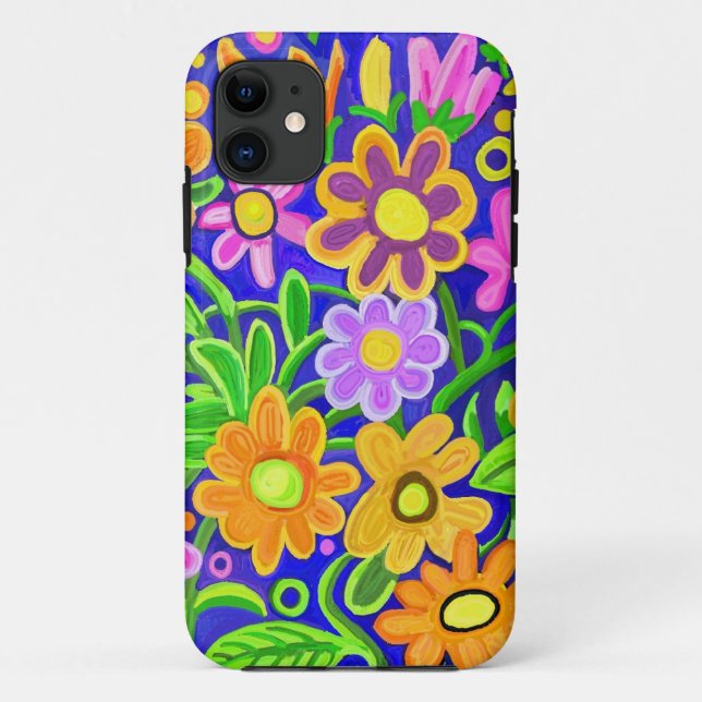 Painted Floral Case-Mate iPhone Case (Back)