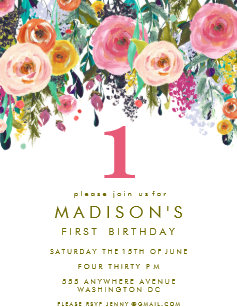 1st birthday invitations zazzle uk
