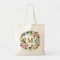 Painted Floral Personalised Monogram Canvas Bag