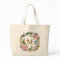 Painted Floral Personalised Monogram Canvas Bag