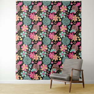 Painted Floral Photo Back Drop Fabric Sheet Tapestry