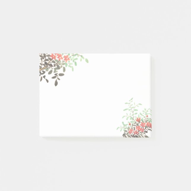 Painted Floral Post-it Notes (Front)