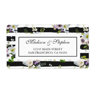 Painted Floral Striped Pattern - Wedding