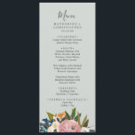 Painted Floral Wedding Dinner Menu<br><div class="desc">This painted floral wedding dinner menu card is perfect for a modern wedding. The elegant and romantic design features beautiful painted acrylic flowers in blush pink and white, with pops of colourful purple, blue, orange and yellow. This menu can be used for a wedding reception, rehearsal dinner, or any event....</div>