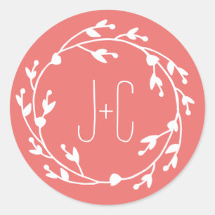 Painted Florals Favour Sticker