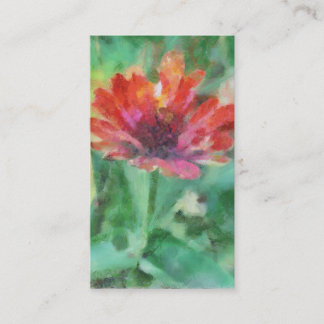 Painted Flower Artwork Business Card
