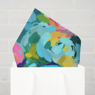 Painted Flowers Art Colourful Summer Floral Fun Tissue Paper