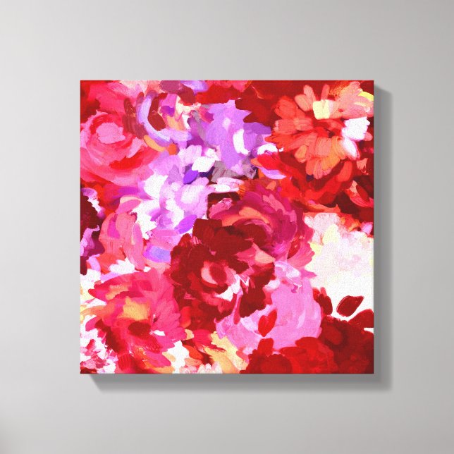 Painted Flowers Canvas Print (Front)