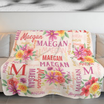 Painted Flowers Collage Name