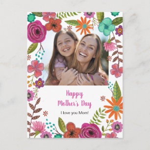 Painted Flowers Mother´s Day Card