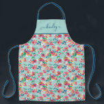 Painted Flowers Pattern Apron<br><div class="desc">Image by Sunny Designs | Shutterstock. Image ID: 189767312 | This pattern features brightly coloured painted flowers.</div>