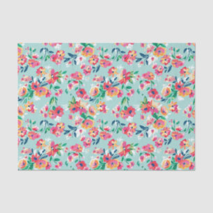 Painted Flowers Pattern Tissue Paper