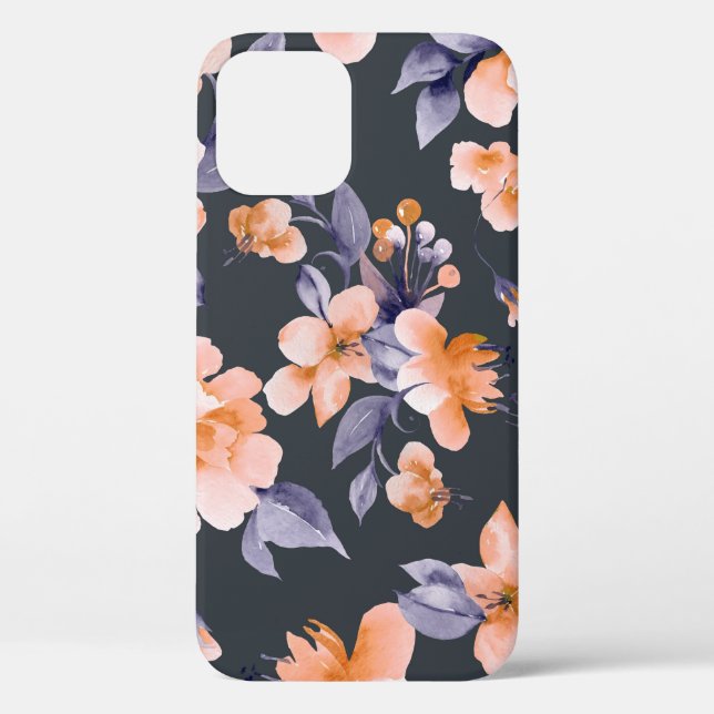 Painted Flowers Seamless Background Case-Mate iPhone Case (Back)