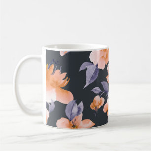 Painted Flowers Seamless Background Coffee Mug