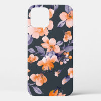 Painted flowers seamless background illustration