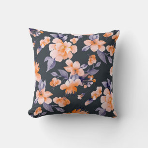 Painted flowers seamless background illustration cushion