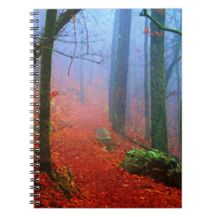 Painted Forest Autumn Blue Fog Notebook