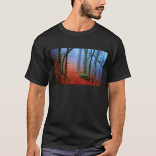Painted Forest Autumn Blue Fog T-Shirt