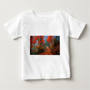 Painted Forest Autumn Flame Watercolor Gifts Baby T-Shirt