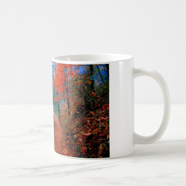 Painted Forest Autumn Flame Watercolor Gifts Coffee Mug (Right)
