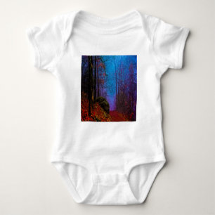 Painted Forest Autumn Purple Fog Baby Bodysuit
