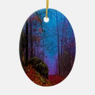 Painted Forest Autumn Purple Fog Ceramic Tree Decoration